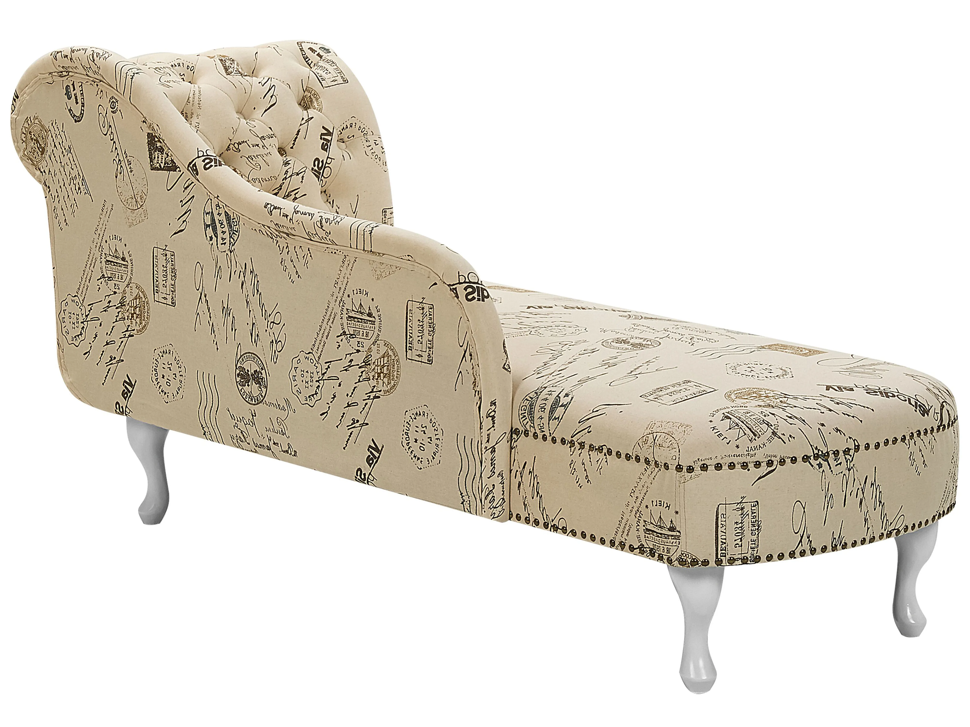 Rechtszijdige chaise longue NIMES Stof Beige
