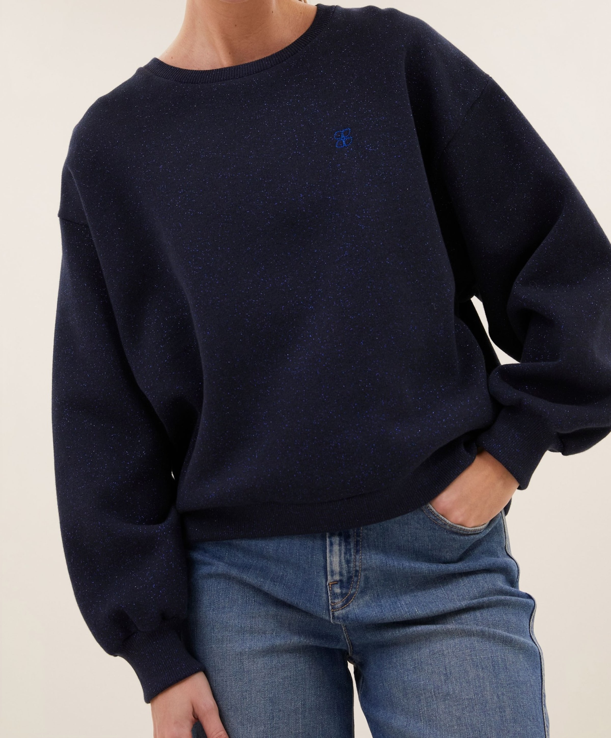 by-bar Dames sweater blauw