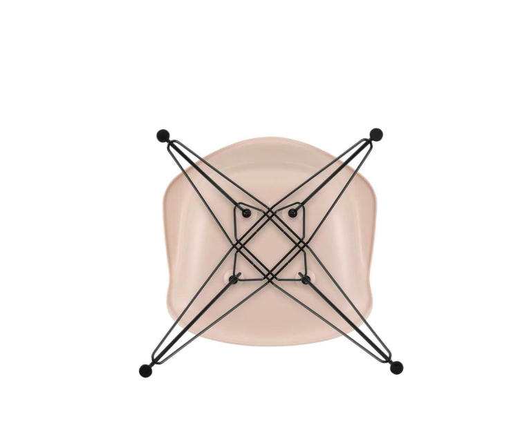 Vitra Eames DAR stoel zwart gepoedercoat onderstel, Mustard