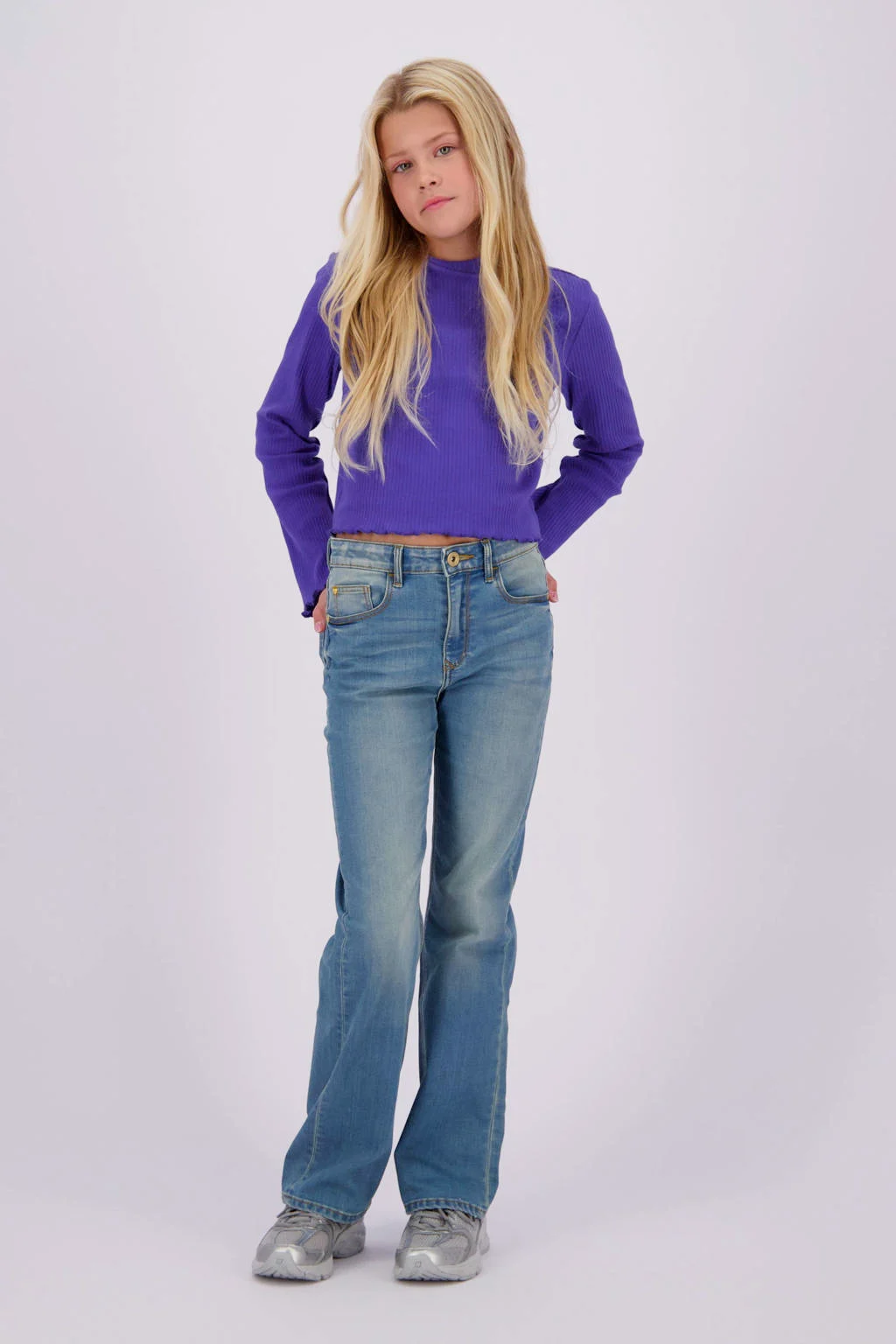 Vingino straight leg jeans Claire tinted mid blue