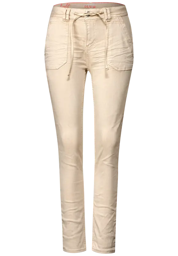 Loose Fit Jeans - light smooth sand washed
