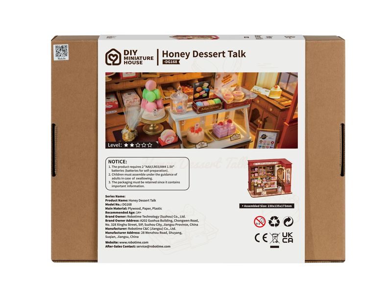 RoboTime Bausatz Honig Dessert 3D-Puzzle aus lasergeschnittenen Holzteilen