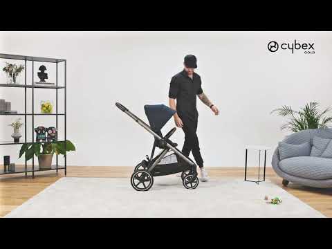 Cybex Poussette Gazelle S 2 – Châssis couleur taupe avec siège Beige Coquillage