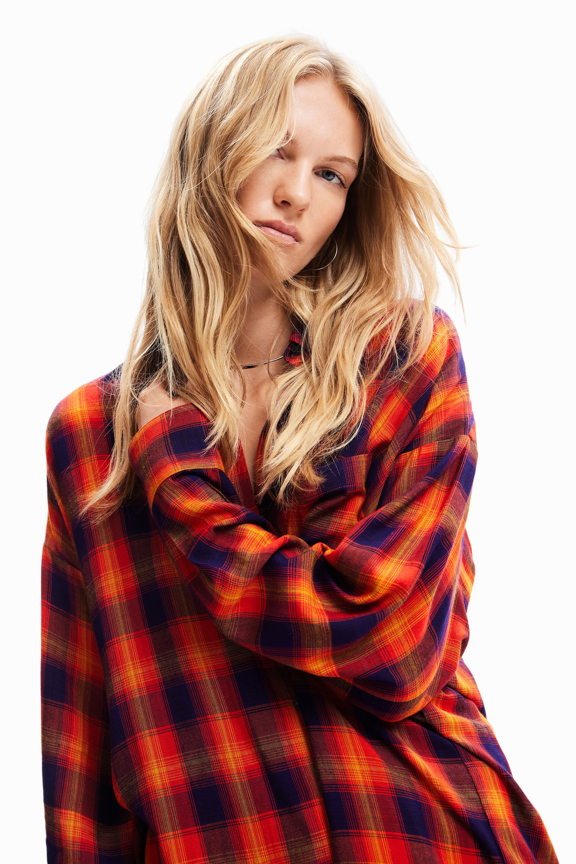 Chemise oversize carreaux