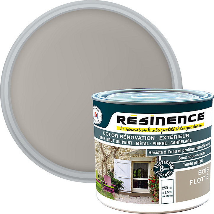 Résine de rénovation extérieur multi-support bois flotté satin Résine extérieur nce 0,25L