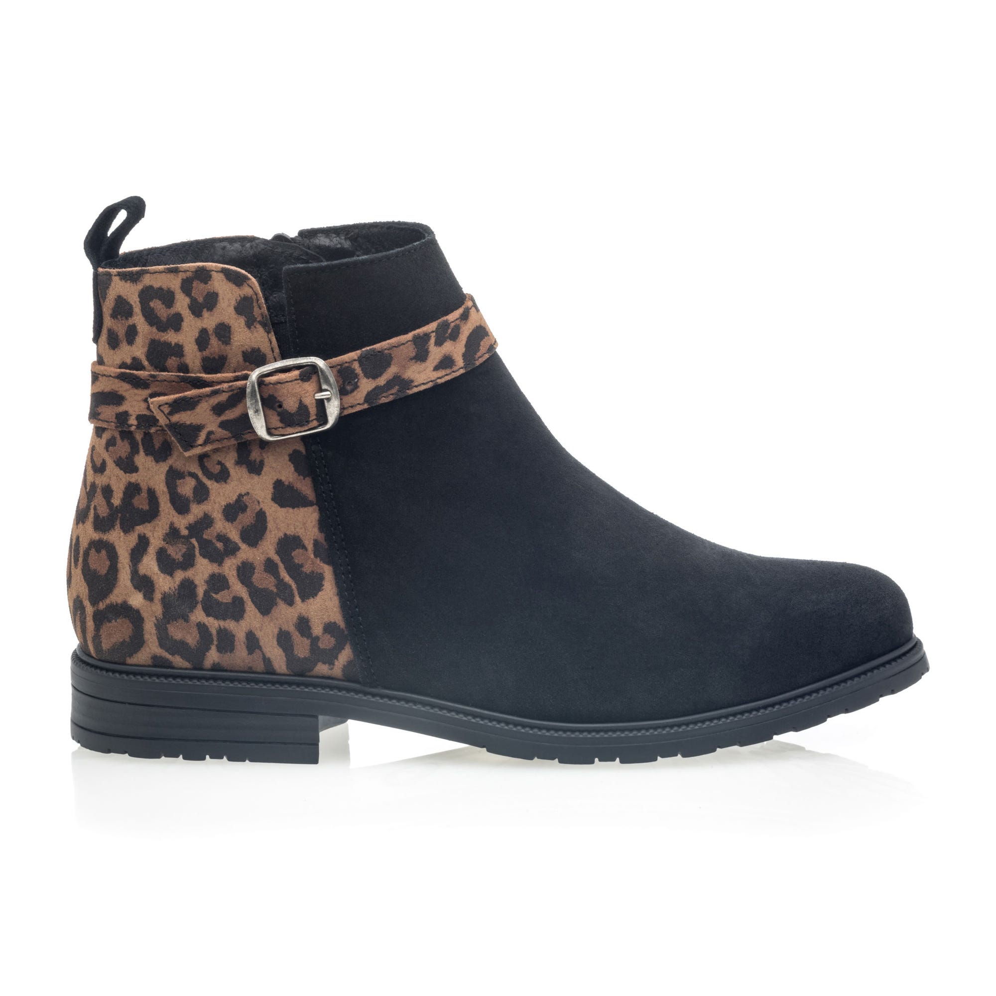 Bottines Femme en cuir noir