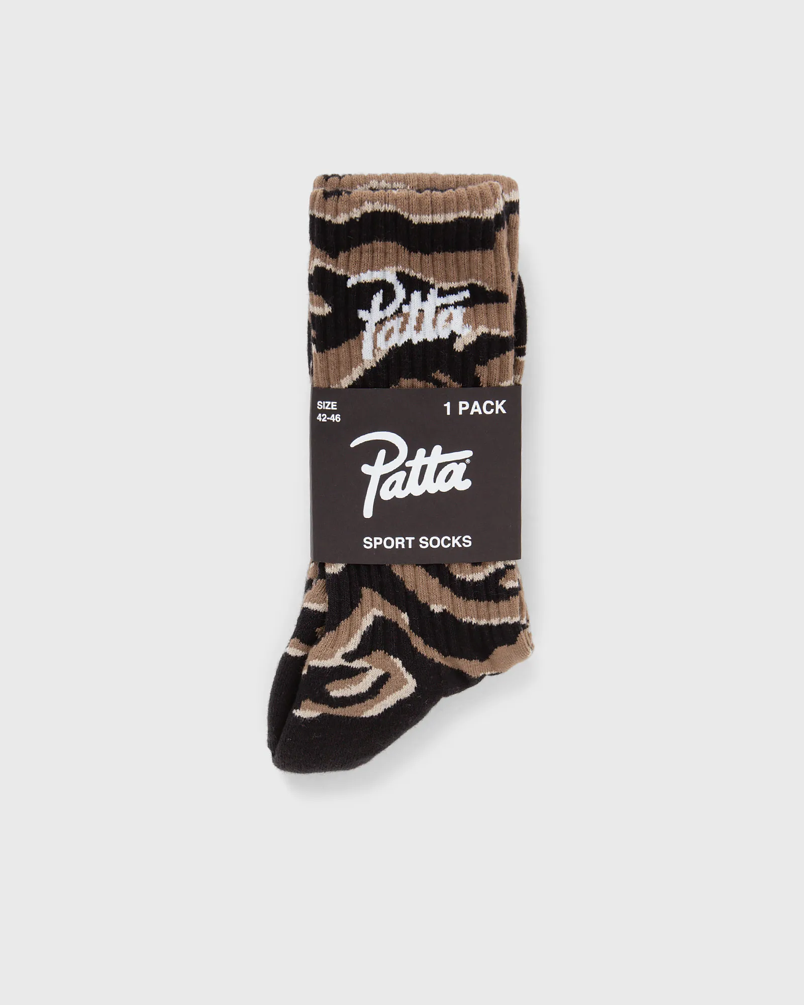 PATTA Tiger Stripe Script Logo Sport Socks