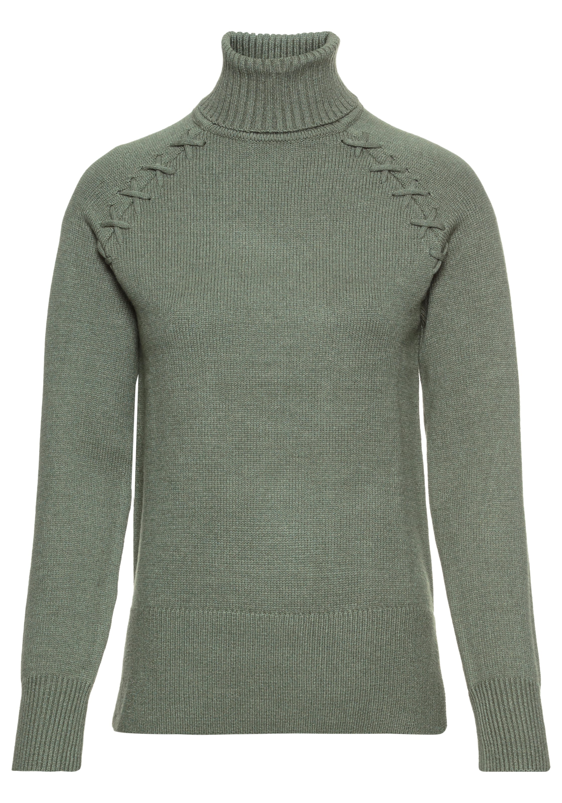 Laura Scott Rollkragenpullover , mit Flechtdetail aus softem Viskosestrick