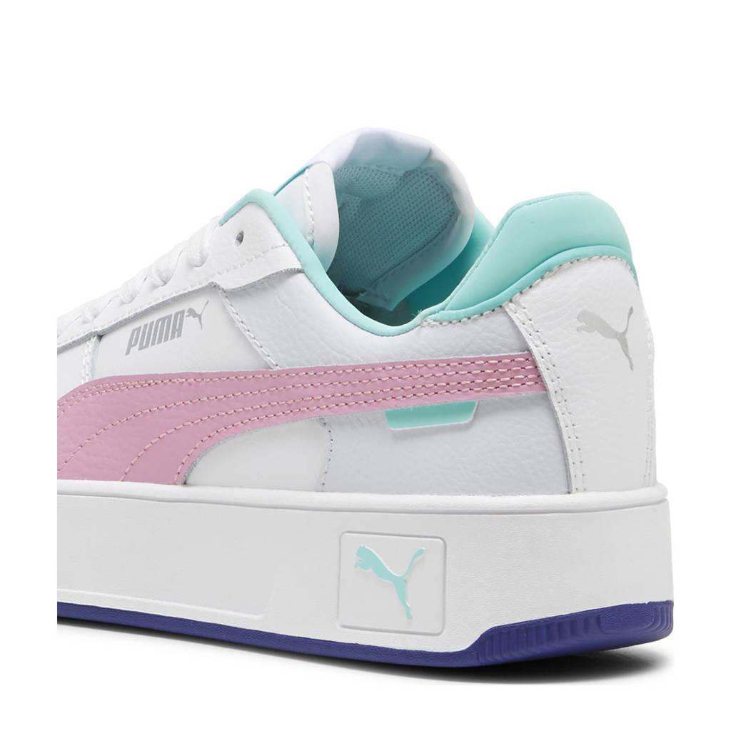 Puma Carina Street Jrsneakers wit/roze/mintgroen