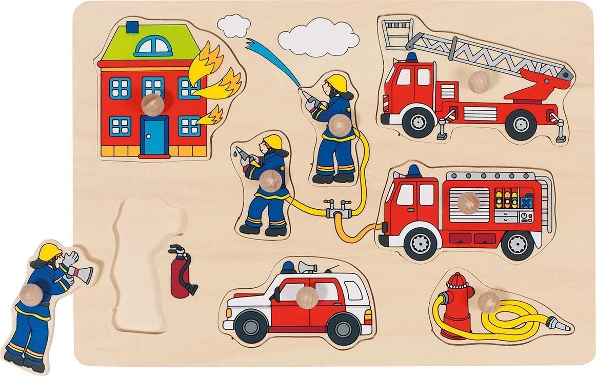 Steckpuzzle FEUERWEHR 8-teilig in bunt