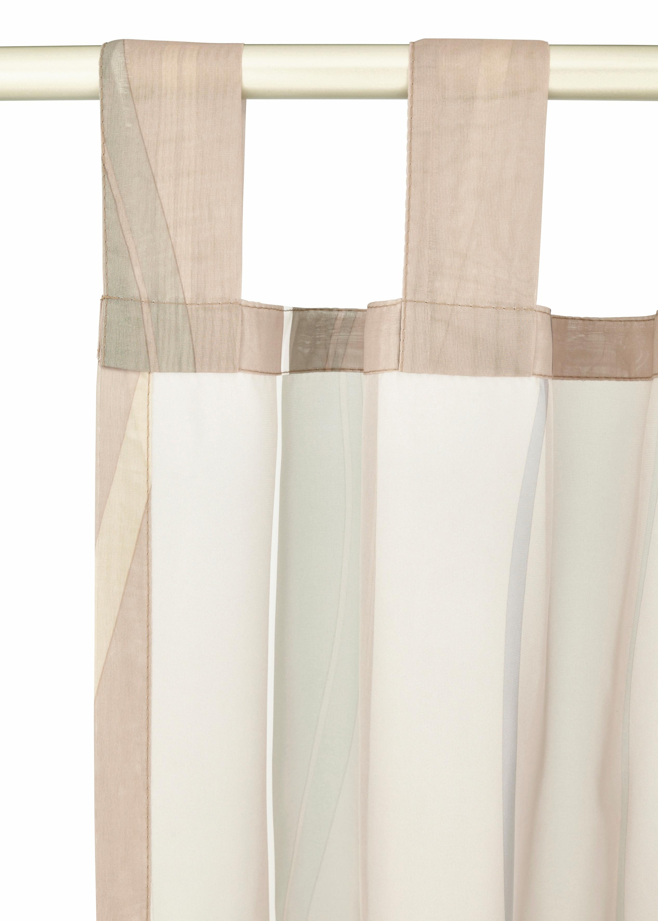my home Gardine »Dimona« Schlaufen 2 Stk. tlg. 2er-Set, Voile, Polyester, Wellen