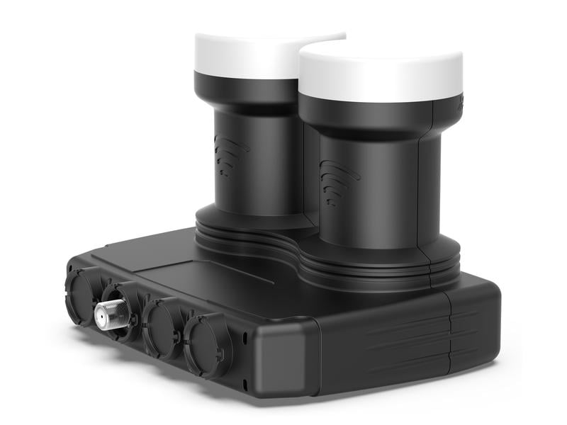 Satelliten TV Zubehör LNB Monobloc Single SCR Dure-line Kompaktes LNB für gleichzeitigen Satellitenempfang von z.B. ASTRA 19.2° Ost und HOTBIRD 13° Ost (6°)