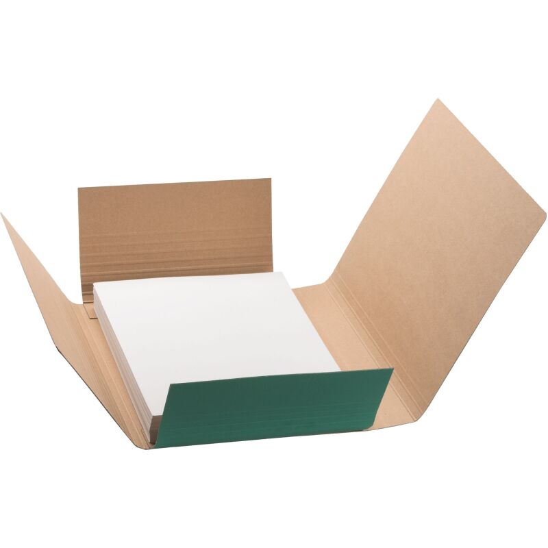 Pochette archives carton à élastique Extendos dos 7 cm verte
