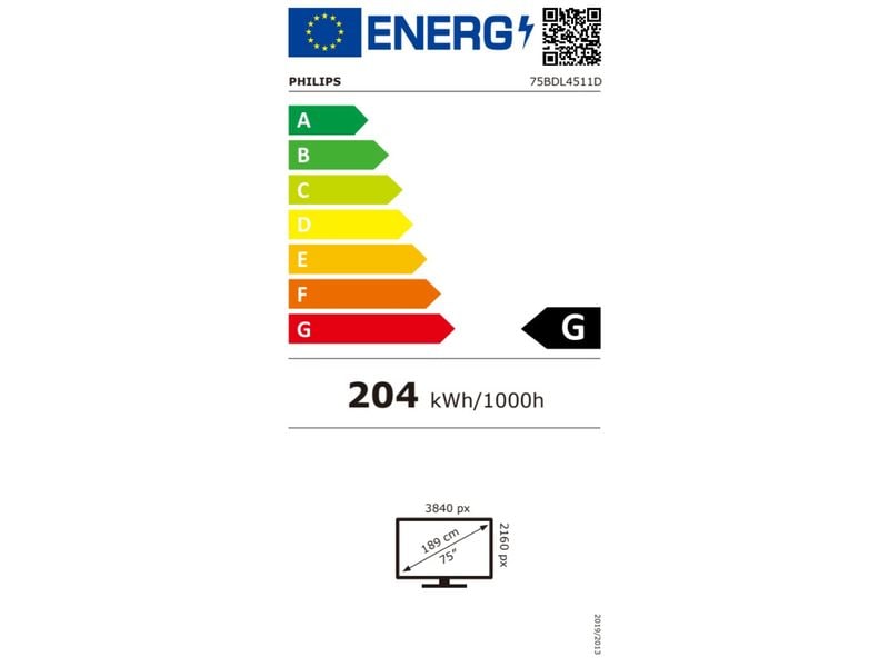Philips Public Display D-Line 75BDL4511D/00 75 