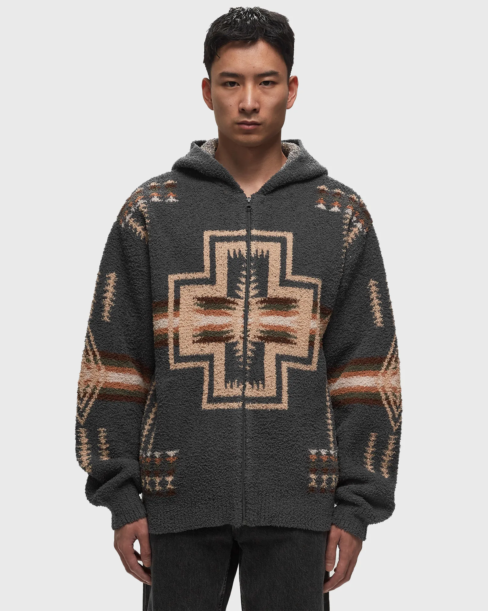 Pendleton ZIP UP HOODIE CHARCOAL HARDING