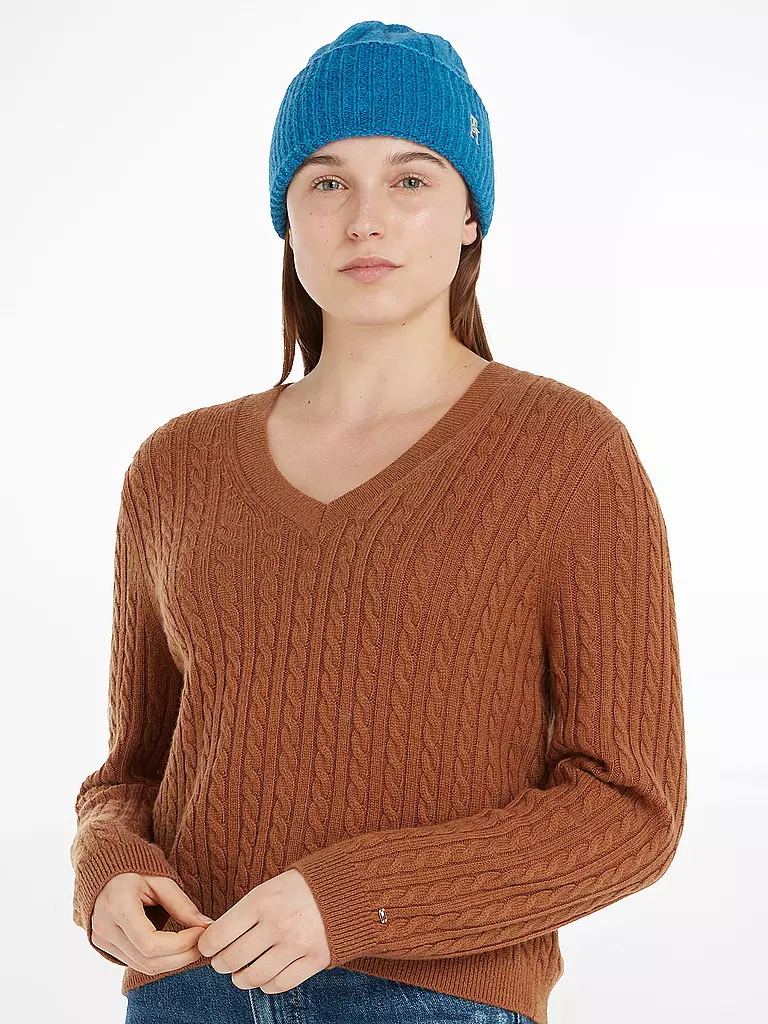 TOMMY HILFIGER Mütze - Haube blau