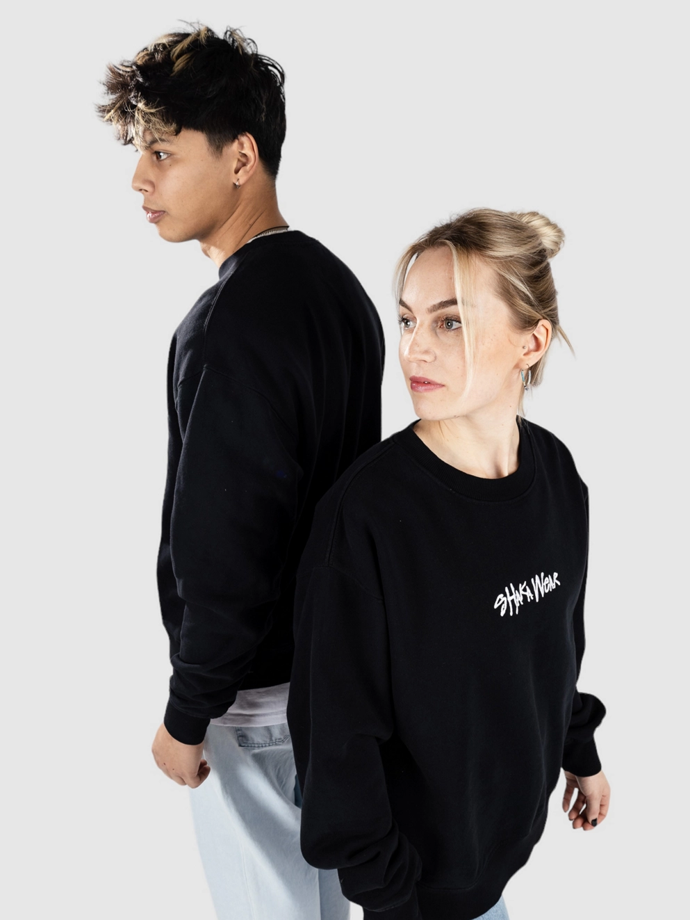 Shaka Wear Logo Crewneck Sweater black