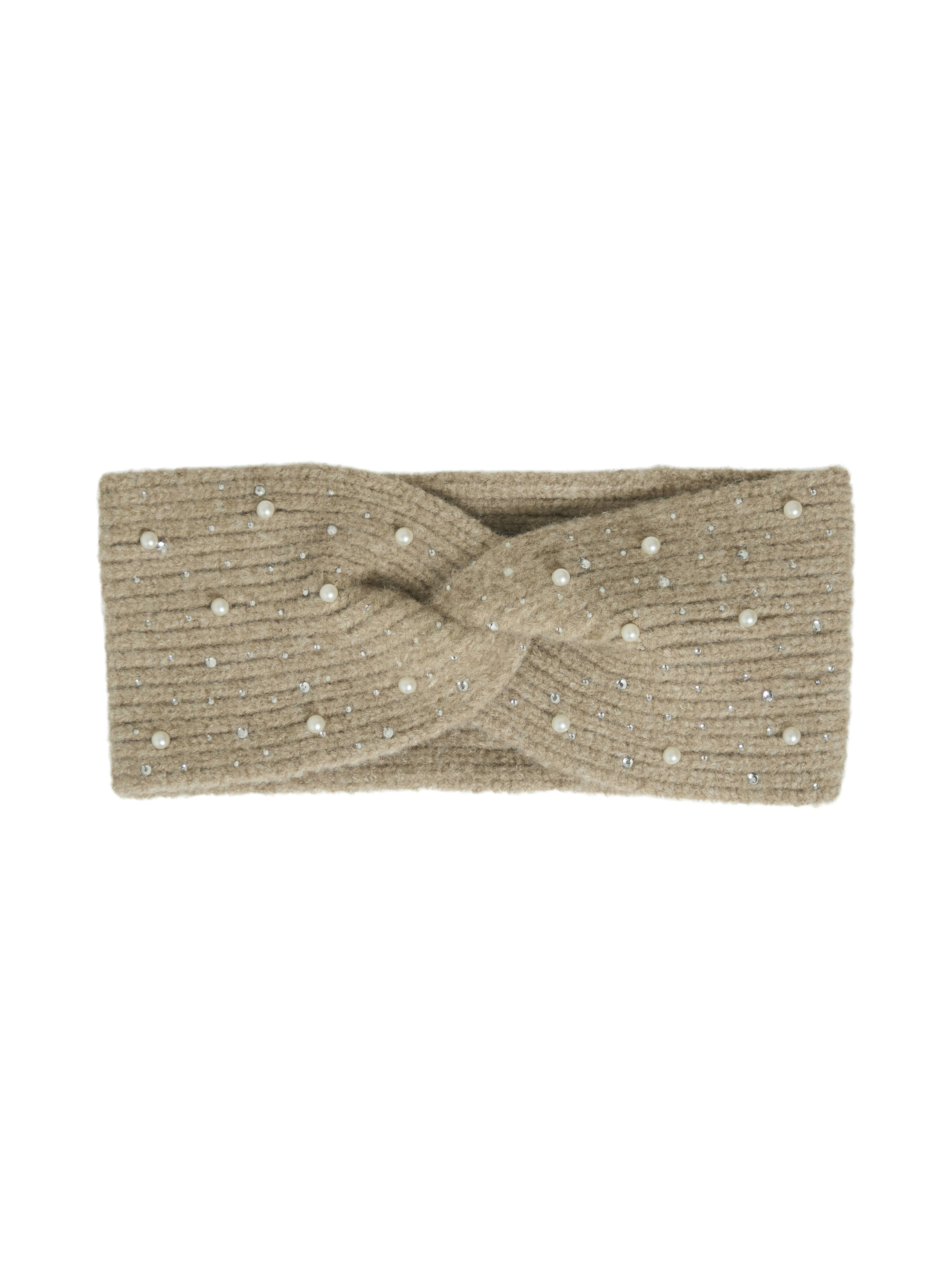 VILA hoofdband met parels VISUMM beige