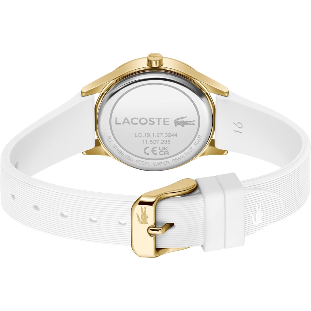 Lacoste Crocodelle Goldig / Weiss