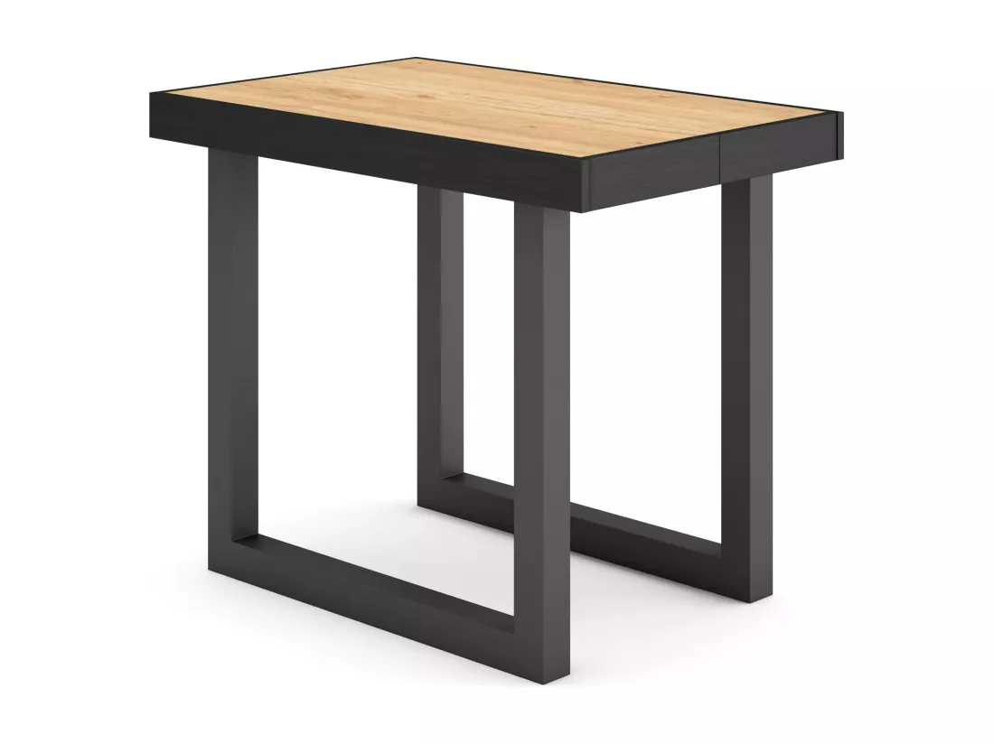 Table console extensible, 140, Pour 6 personnes, Pieds bois massif