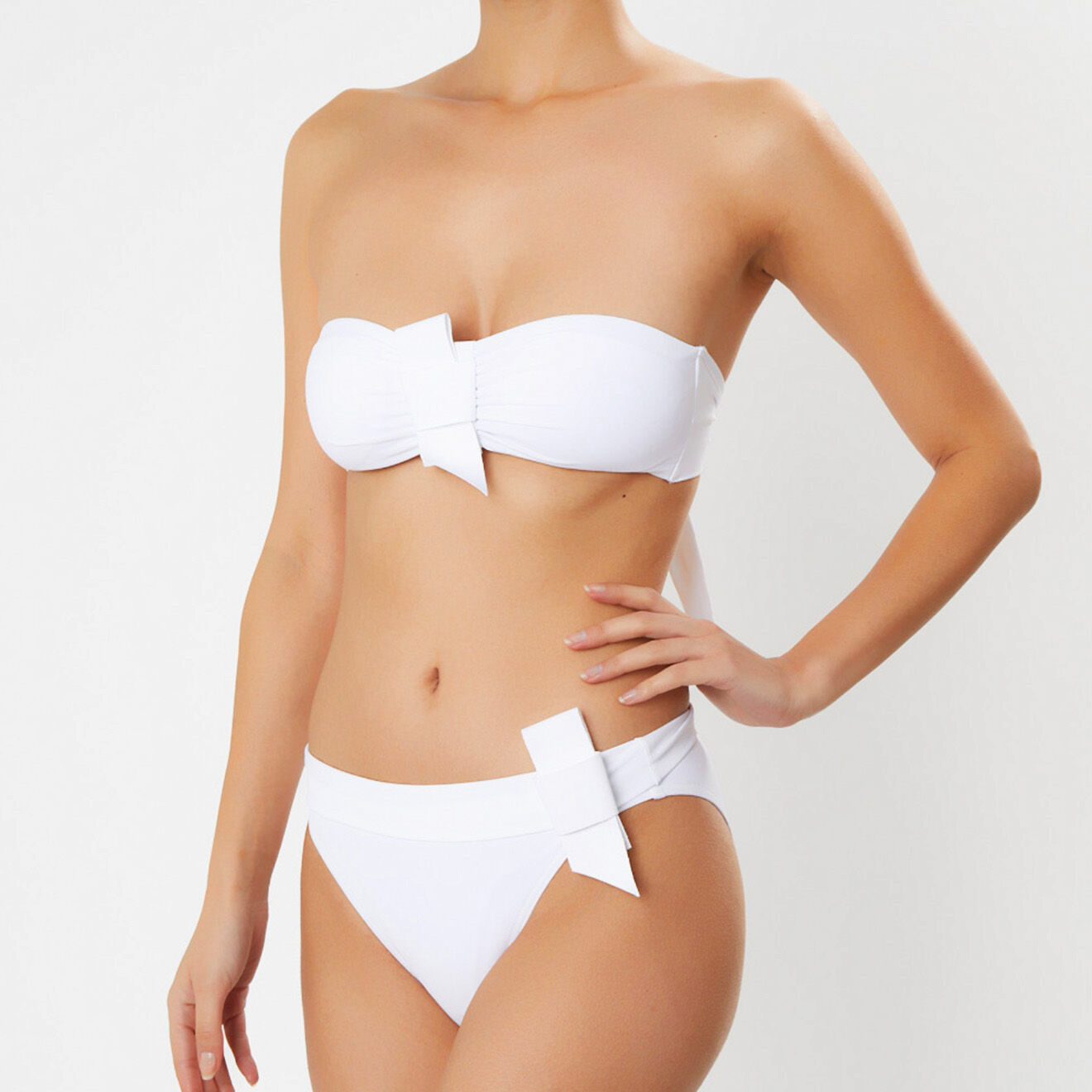 Iodus Haut de maillot de bain bandeau Hermione blanc