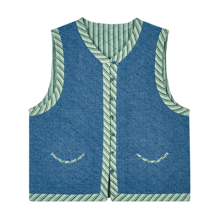Maria de la Orden Veste Sans Manches Giverni Denim | Bleu foncé