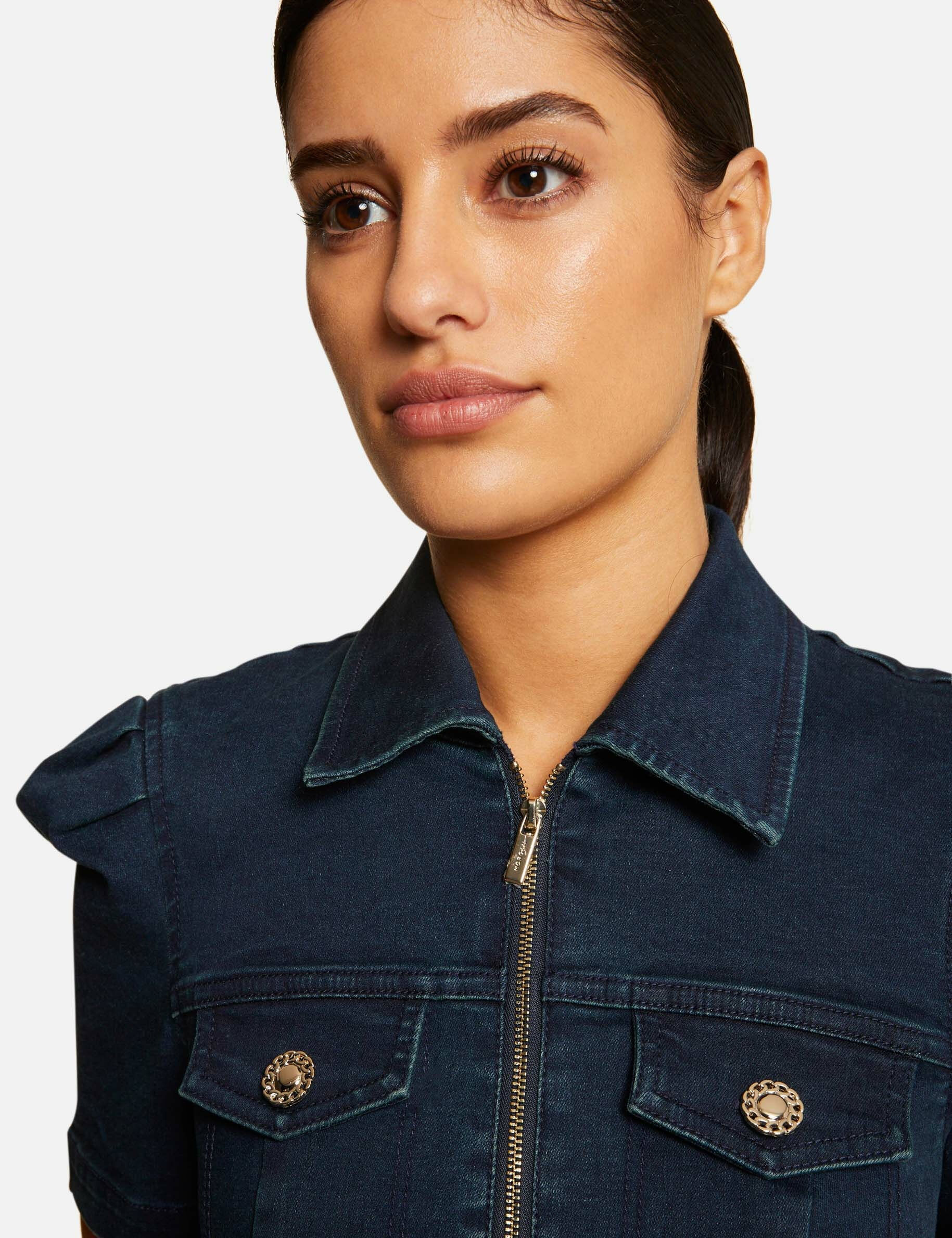 Robe droite zippée ceinturée en jean jean brut femme - jean_brut
