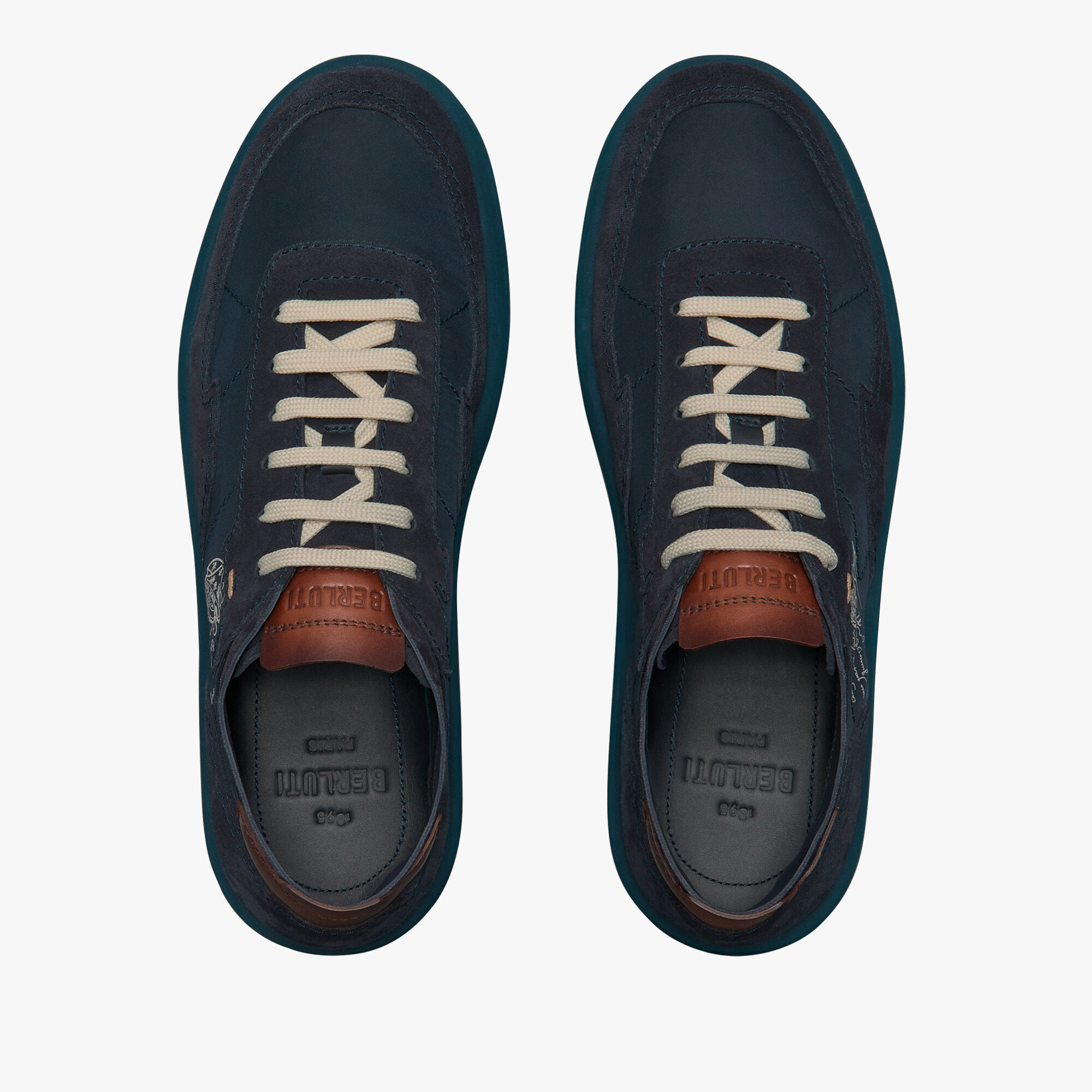 Sneaker Light Track En Veau Velours Et Nylon