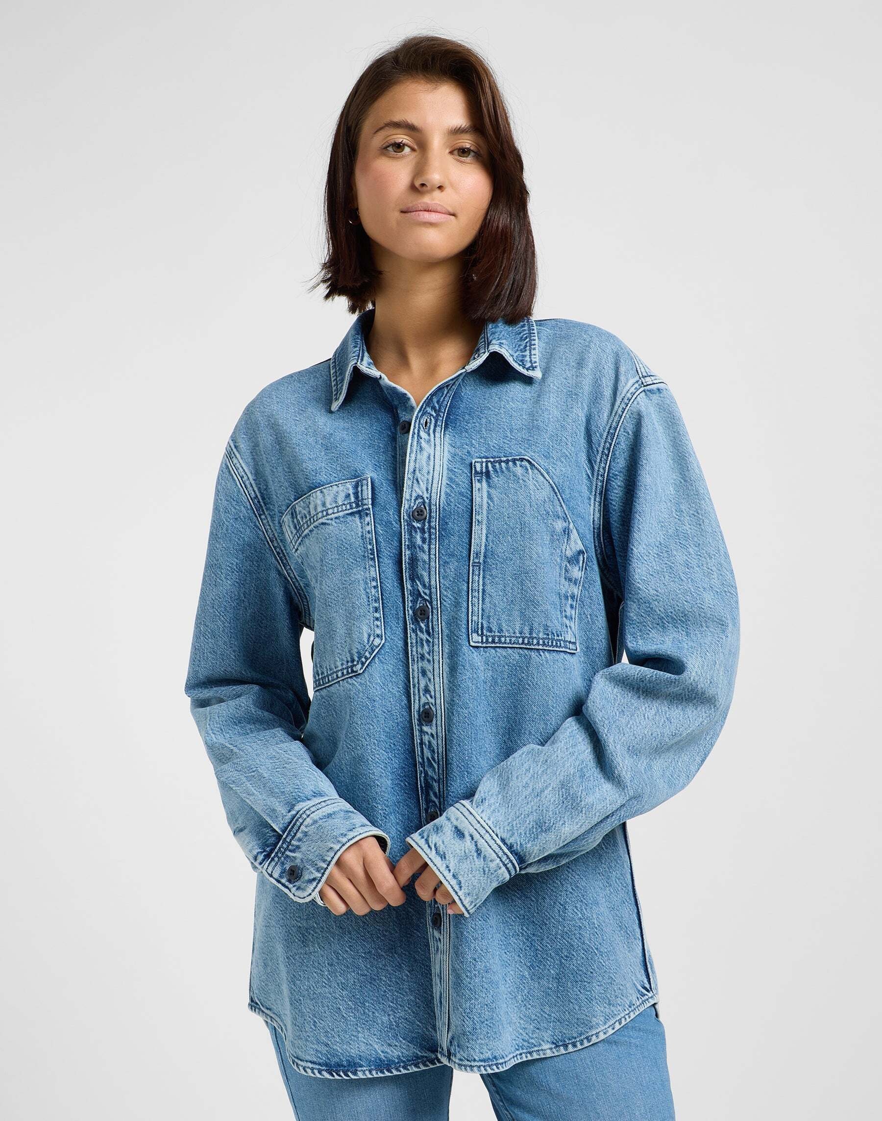 Lee® Jeansbluse »Lee Jeanshemd Engineer Overshirt«