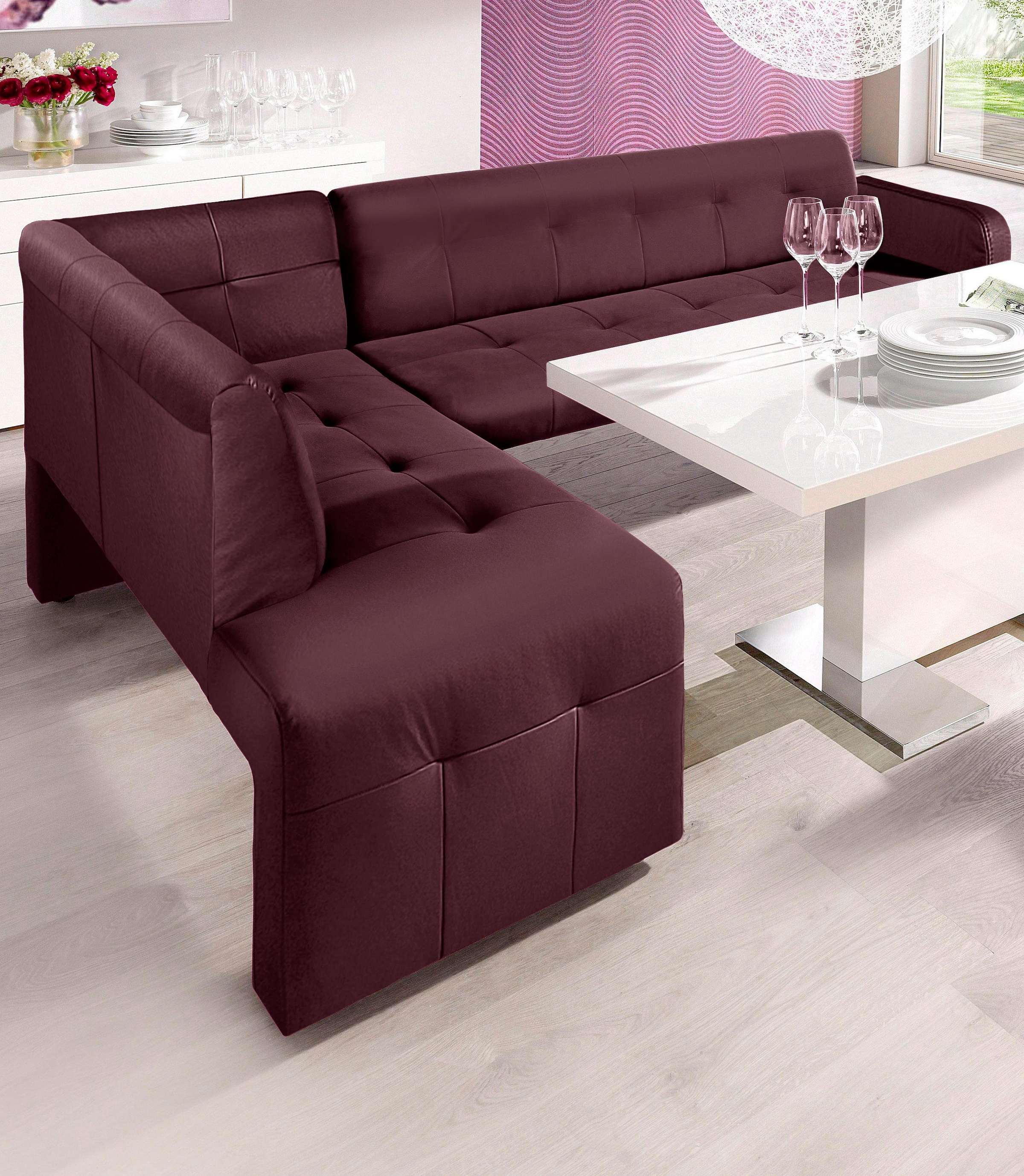 exxpo - sofa fashion Essbank »Barista, bequem und elegant, hohe Bodenfreiheit« Eckbank Barista bequem und elegant, hochwertige Detailverarbeitung