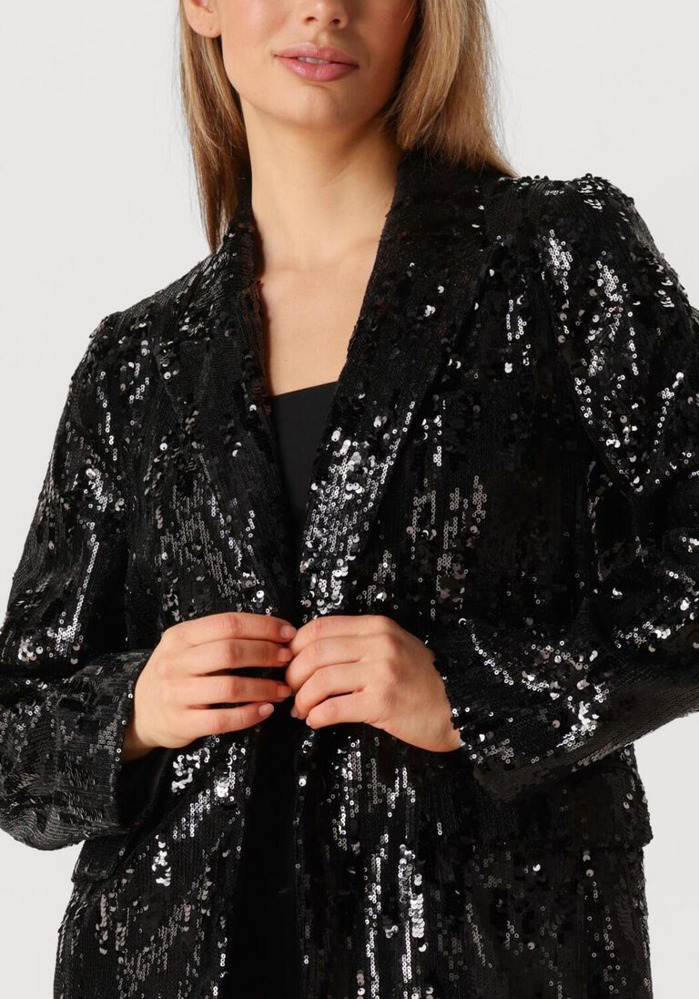 zwarte co'couture blazer club cc sequin blazer
