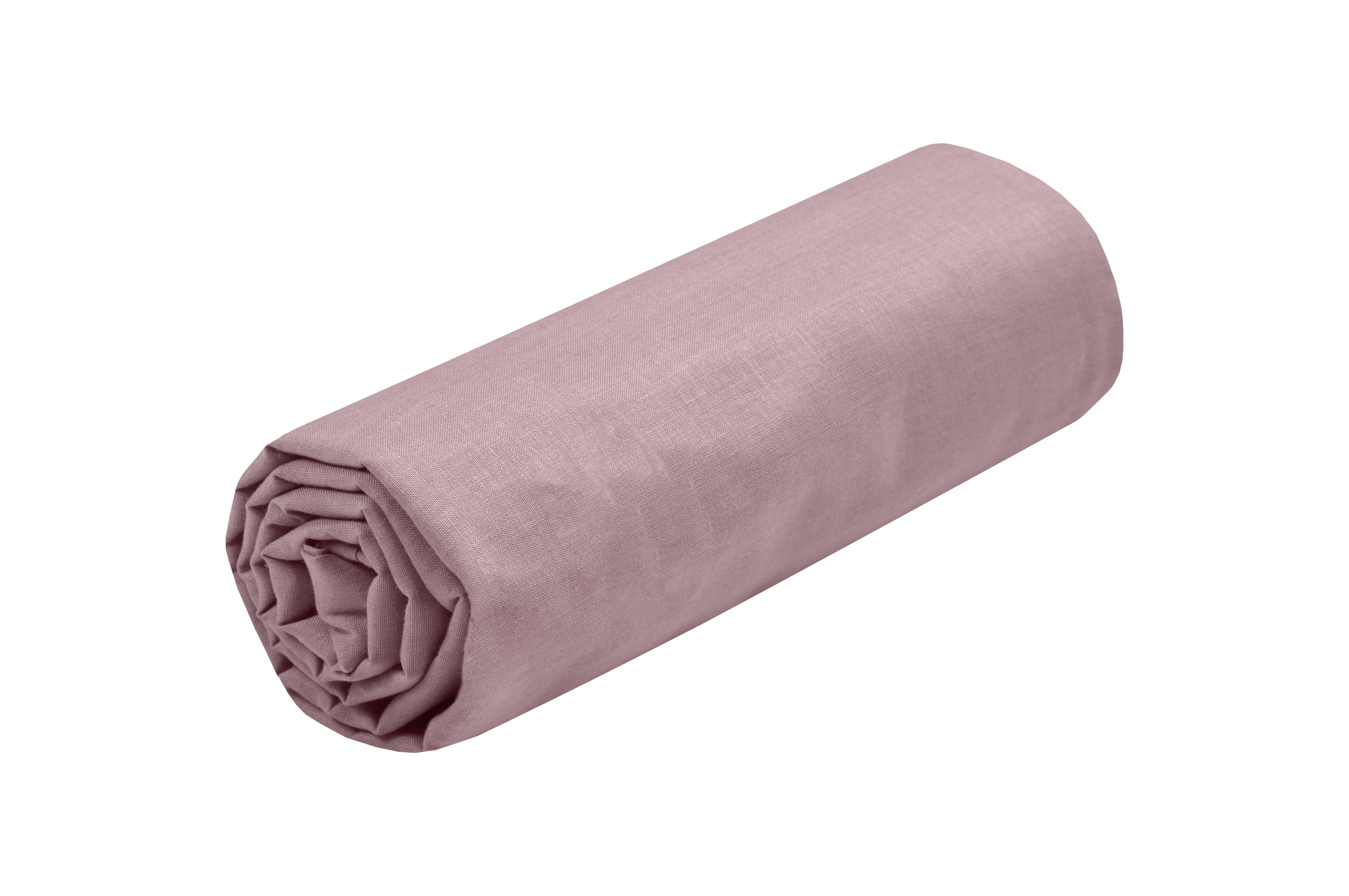 EDEN DRAP HOUSSE 160X200CM VIEUX ROSE