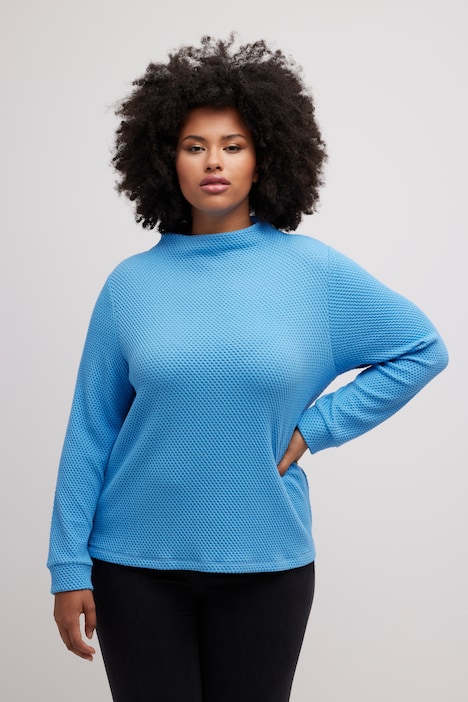 Sweatshirt, Stehkragen, Rundhals, Classic, Langarm