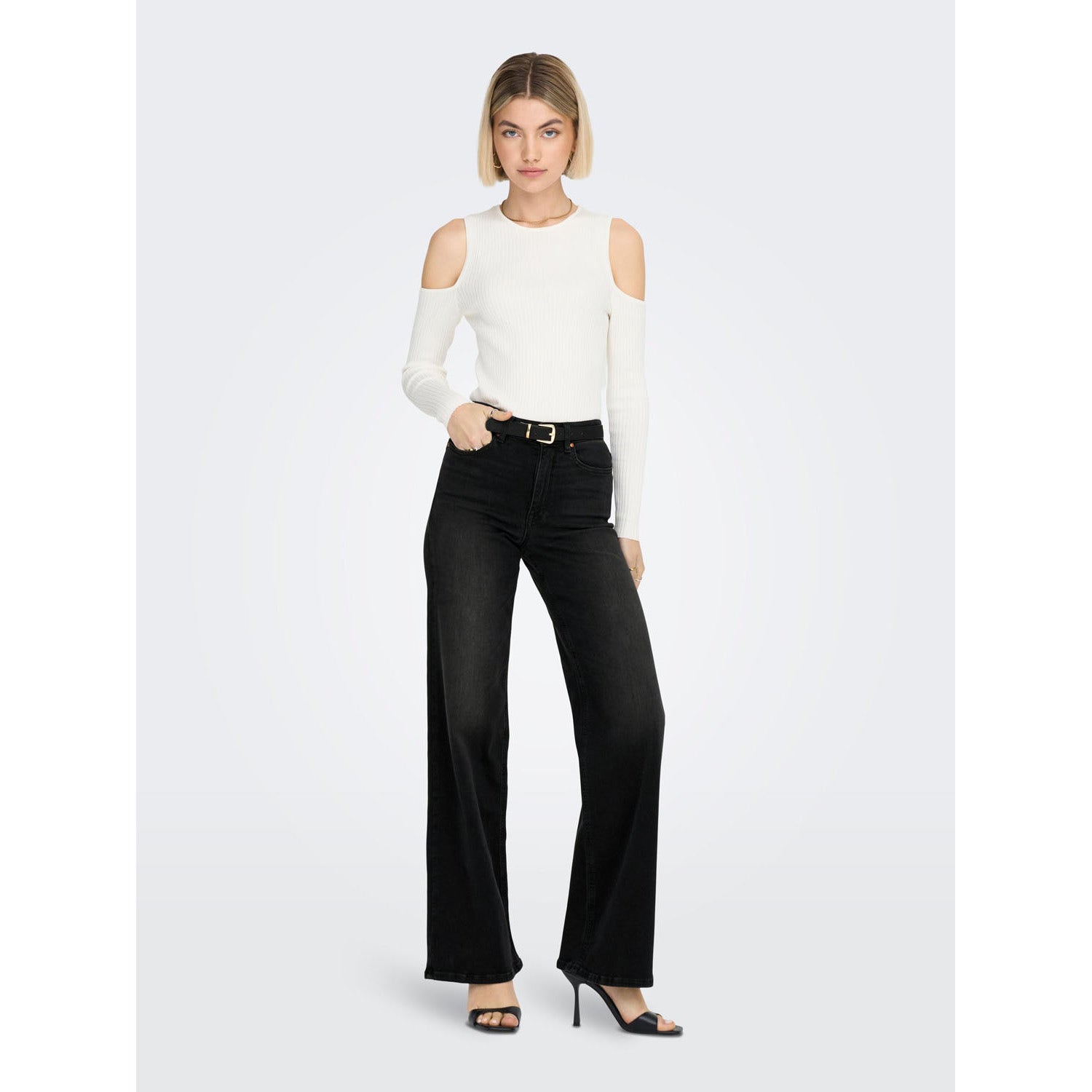 ONLY  Wide Leg Fit High Waist Jeans
