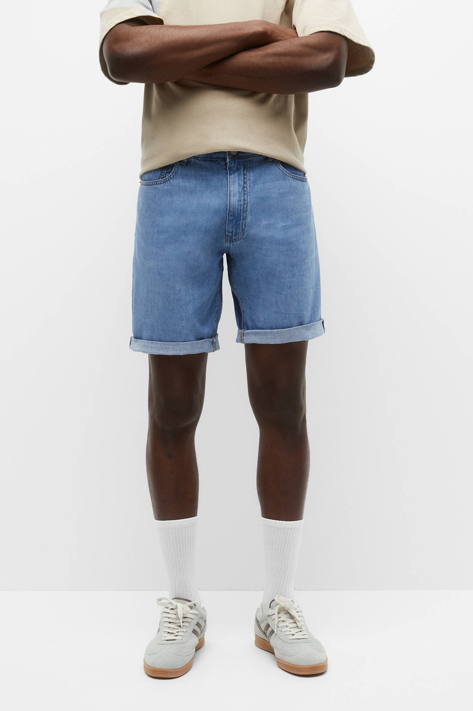 Bermuda jeans - Azul claro