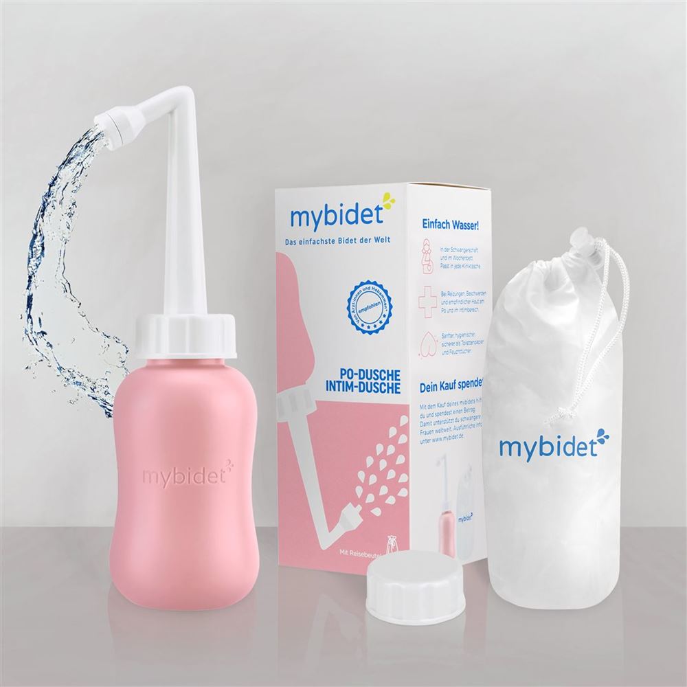 MYBIDET Po-Dusche und Intim-Dusche 300ml sanftes rosa 1 Stk