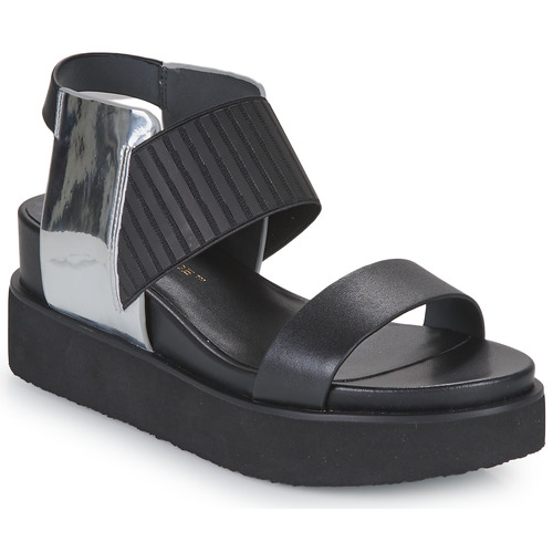 United nude - RICO SANDAL - Noir / Argenté