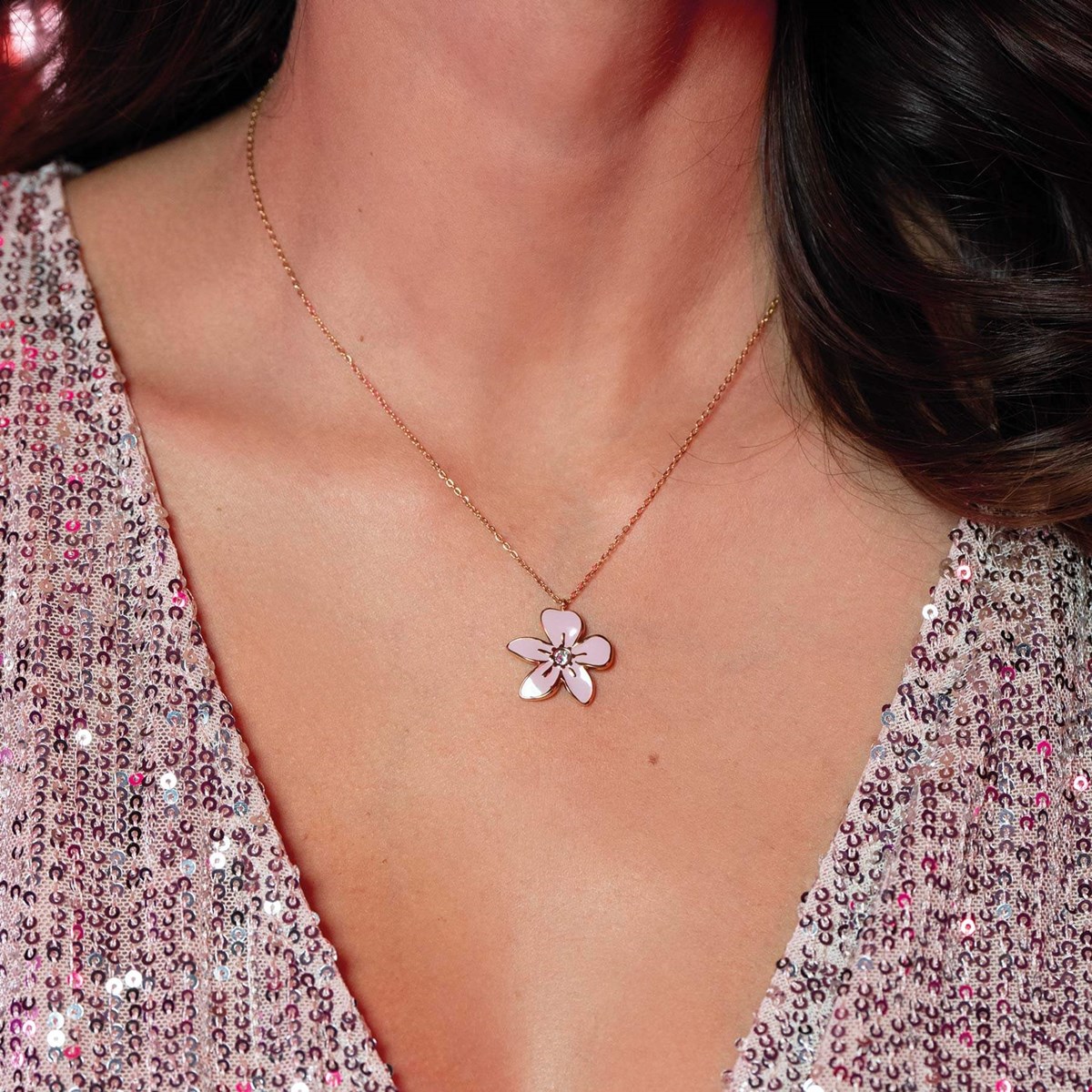Collier Doriane acier doré or