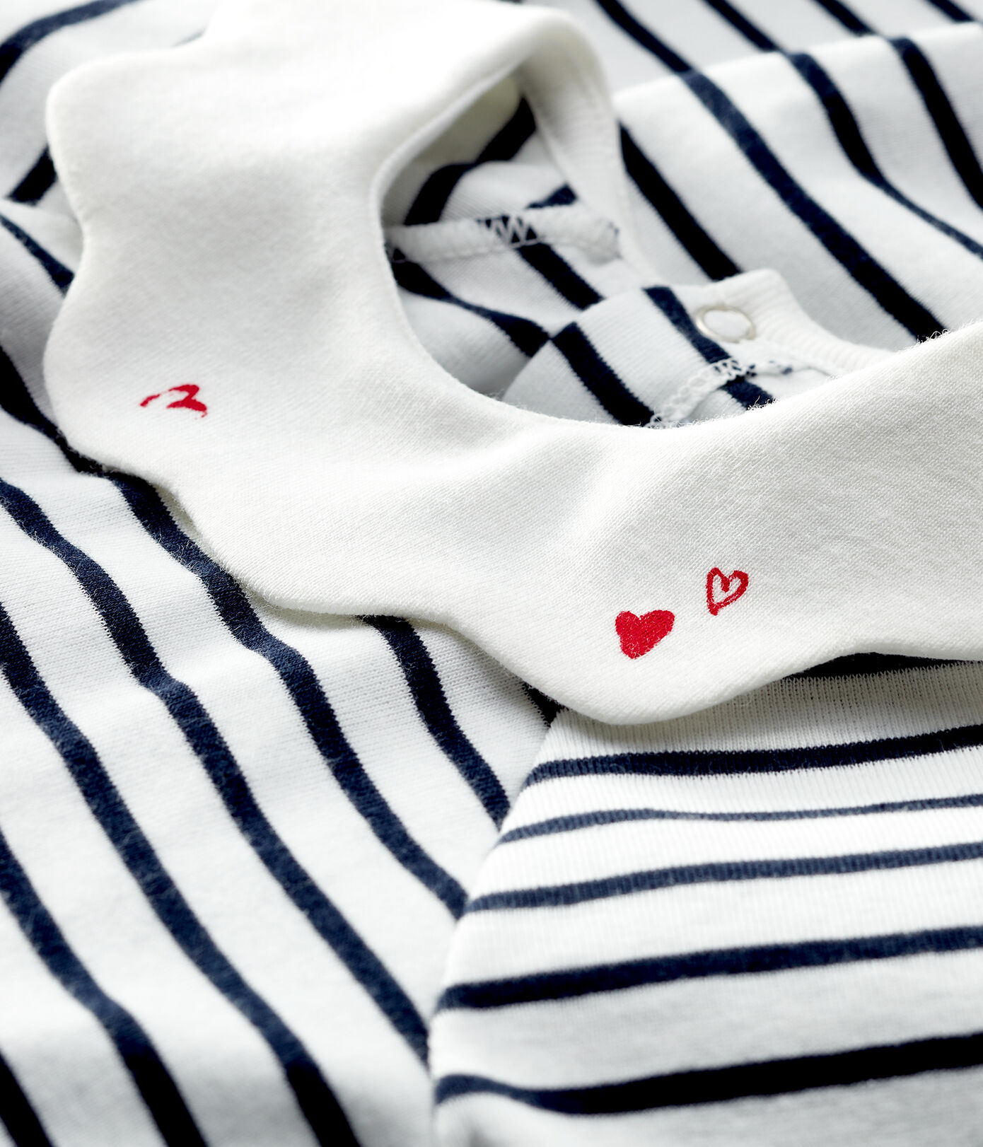 Robe manches courtes en côte rayé bébé fille