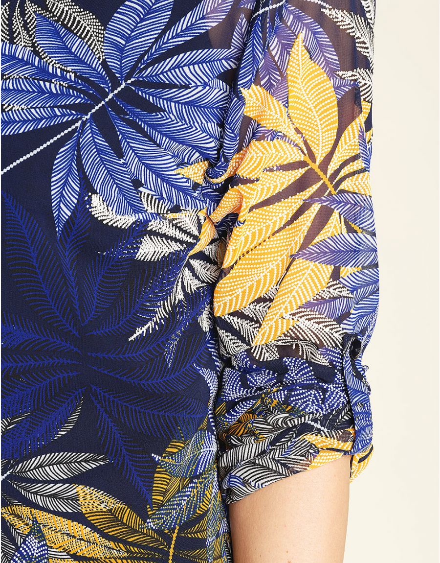 Chemisier voile bleu