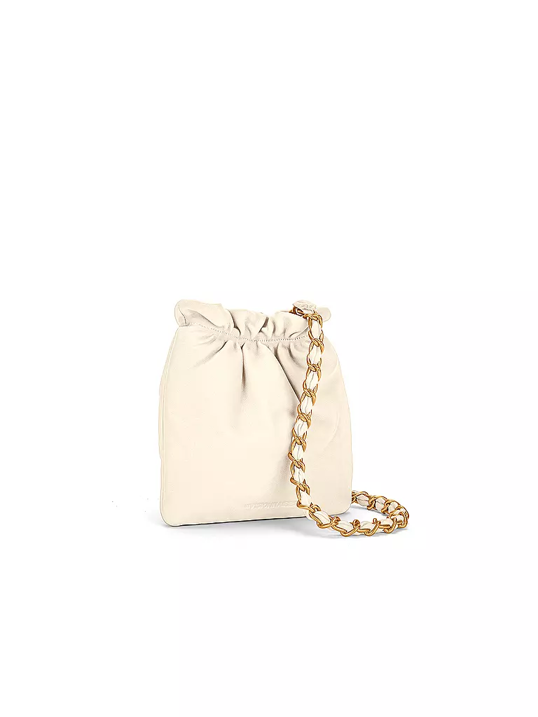 LES VISIONNAIRES Ledertasche - Bucket Bag LILOU SILKY creme