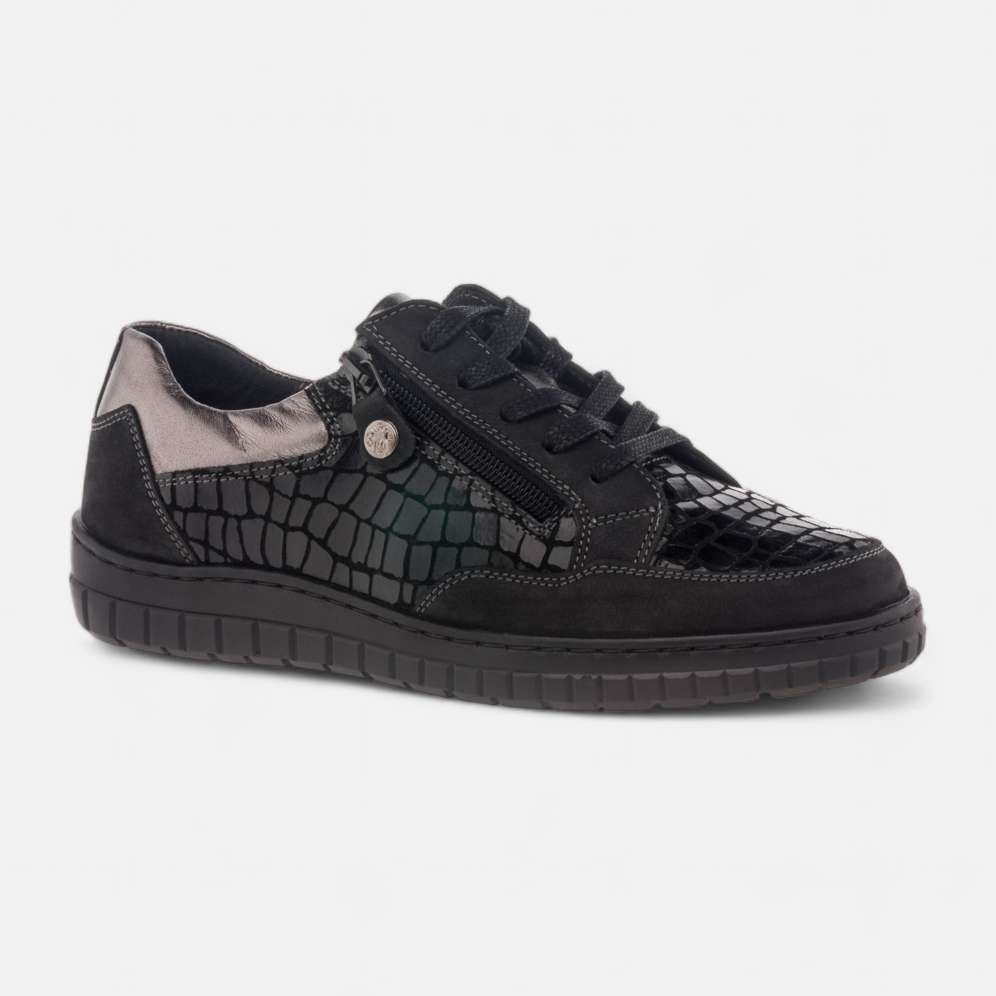 Derbies pieds sensibles Femme en cuir noir