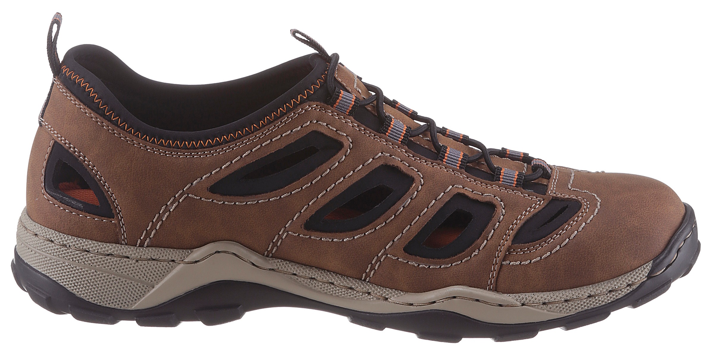 Rieker Slipper  Trekking Schuh, Sandale, Sommerschuh mit praktischem Gummizug