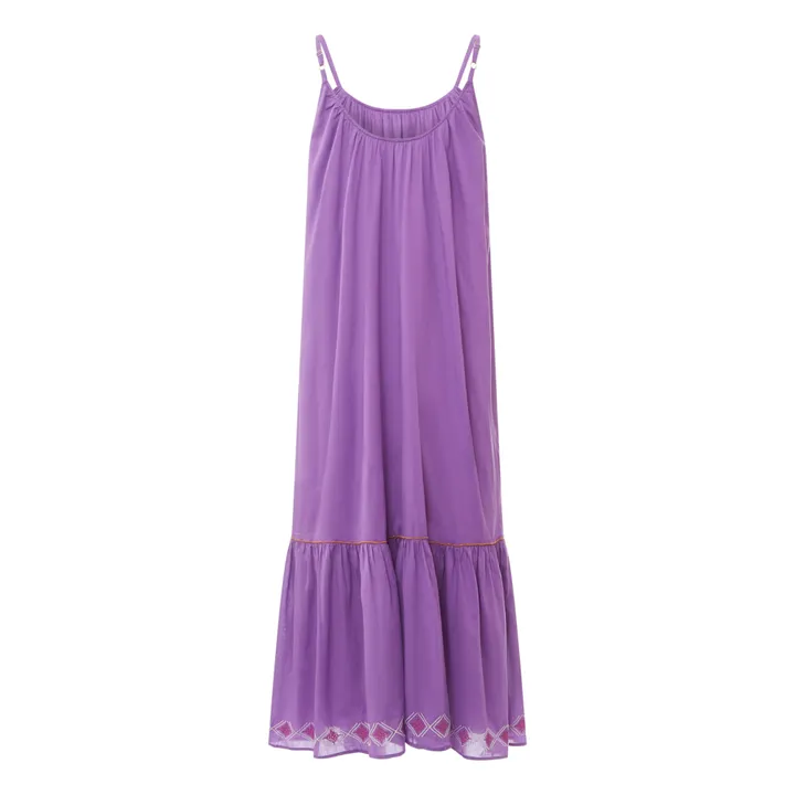 Alma Deia Robe Longue Brodée | Violet