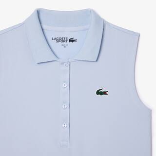 Polo Golf Ultra-Dry slim fit anti-UV stretch Manches Courtes - Bleu - Lacoste - Femme