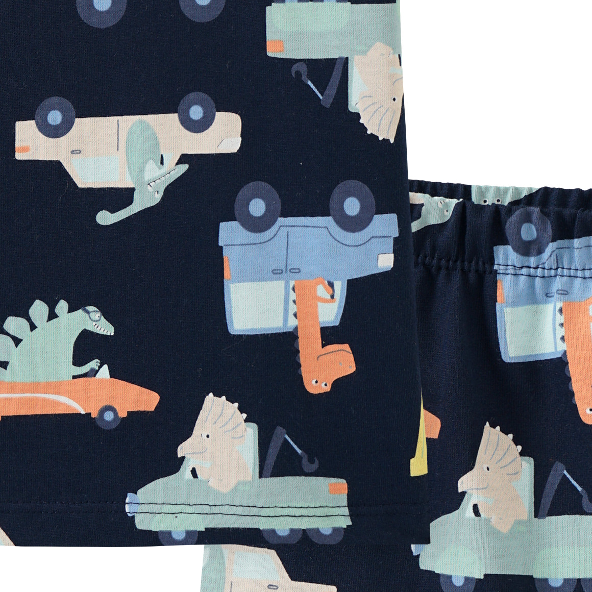 Topomini Baby Shorty mit Dino-Allover dunkelblau / bunt