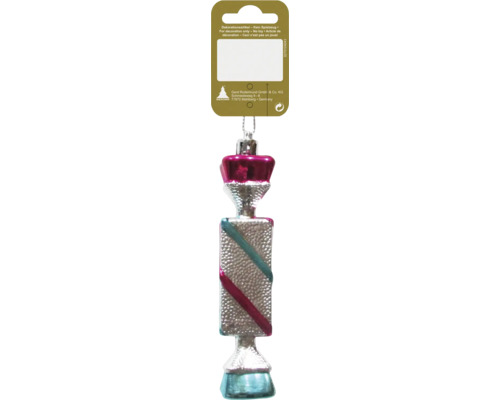 Kerstdecoratie hangend snoep 12 cm kleurrijk