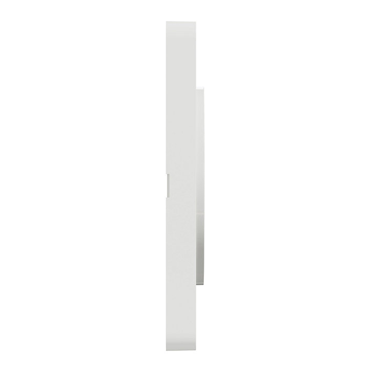 Plaque de finition simple Schneider Electric Odace Touch aluminium martelé blanc