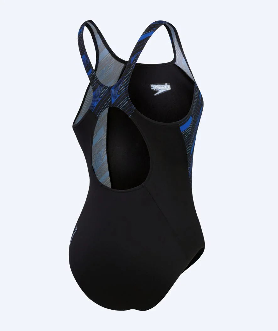 Speedo badedragt til damer - Hyperboom Splice Muscleback - Sort/mørkeblå
