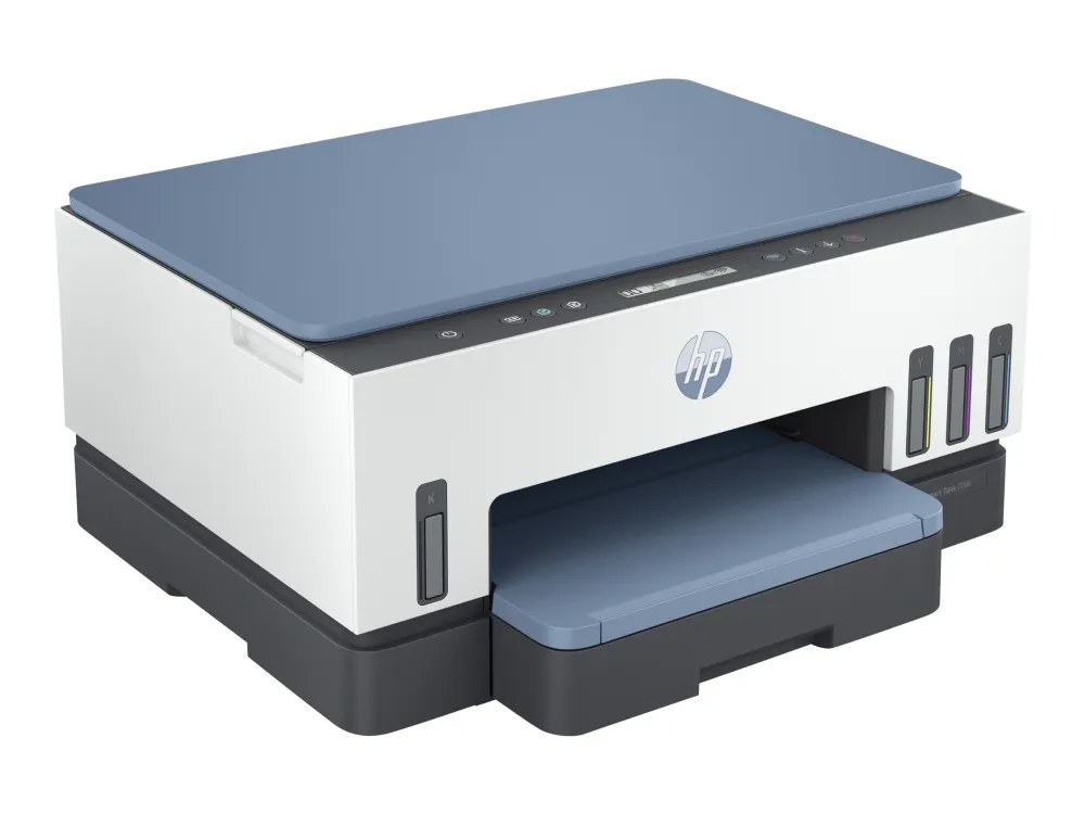 HP Smart Tank 7006 All-in-One - Multifunktionsprinter - farve - blækprinter - kan genopfyldes - 216 x 297 mm (original) - A4/Legal (medie) - op til 13 spm (kopiering) - op til 15 spm (udskriver) - 250 ark - USB 2.0, Wi-Fi(ac), Bluetooth